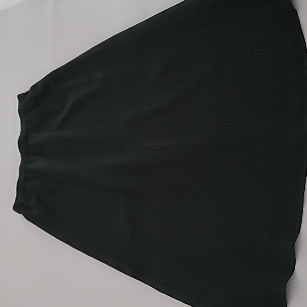 Eileen Fisher Black Accordion Silk  Jacquard A-Line Skirt Size XXS - Picture 5 of 9
